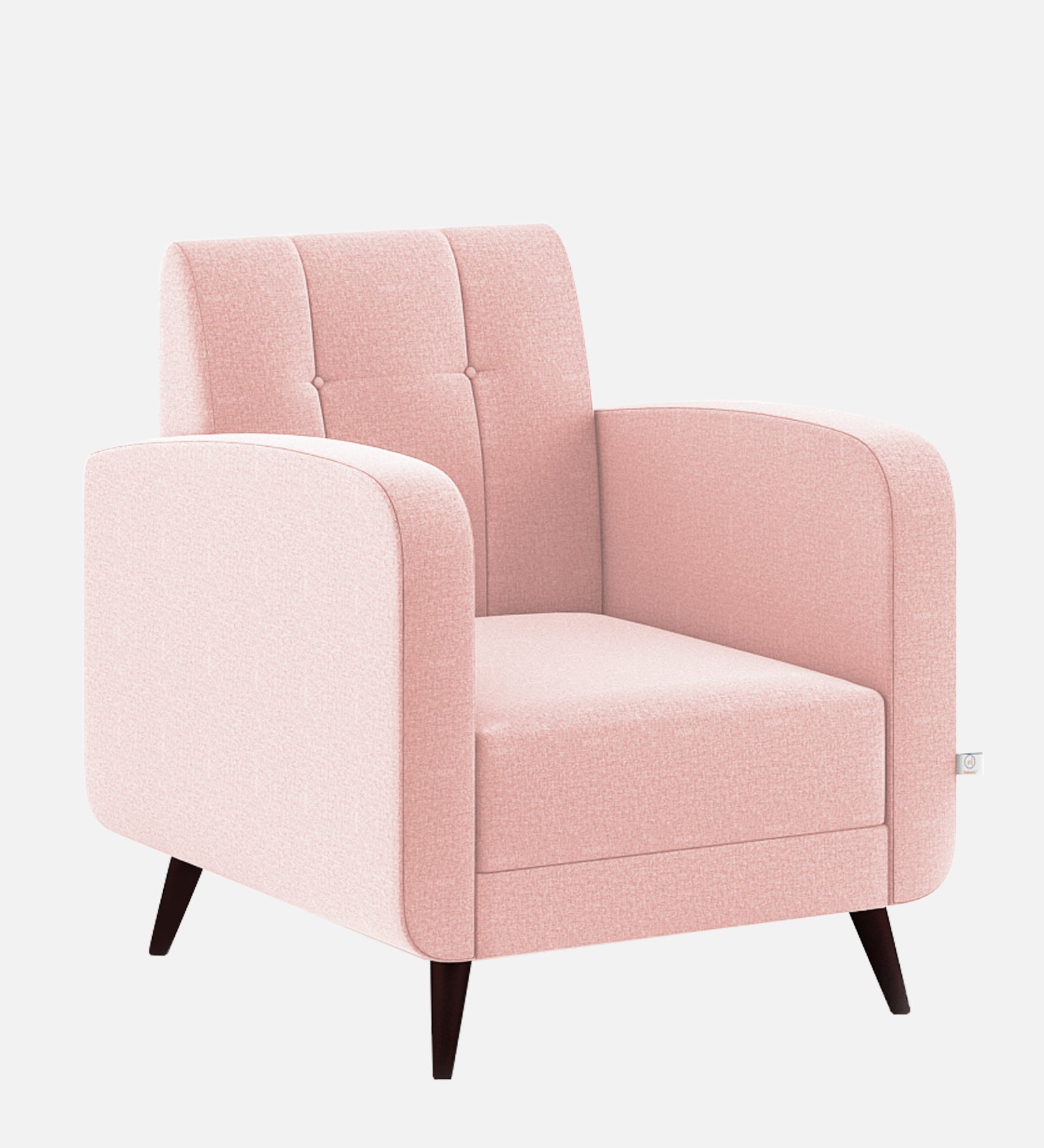 Wiki Velvet 1 Seater Sofa In Millennial Pink Colour - Febonic Living