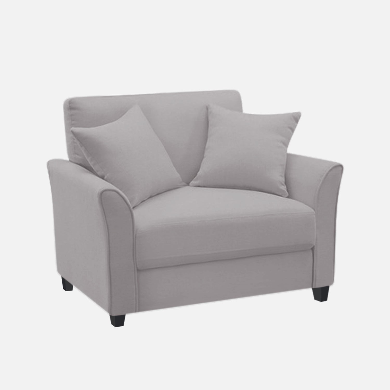 Daroo Velvet 1 Seater Sofa In Concrete Grey Colour - Febonic Living