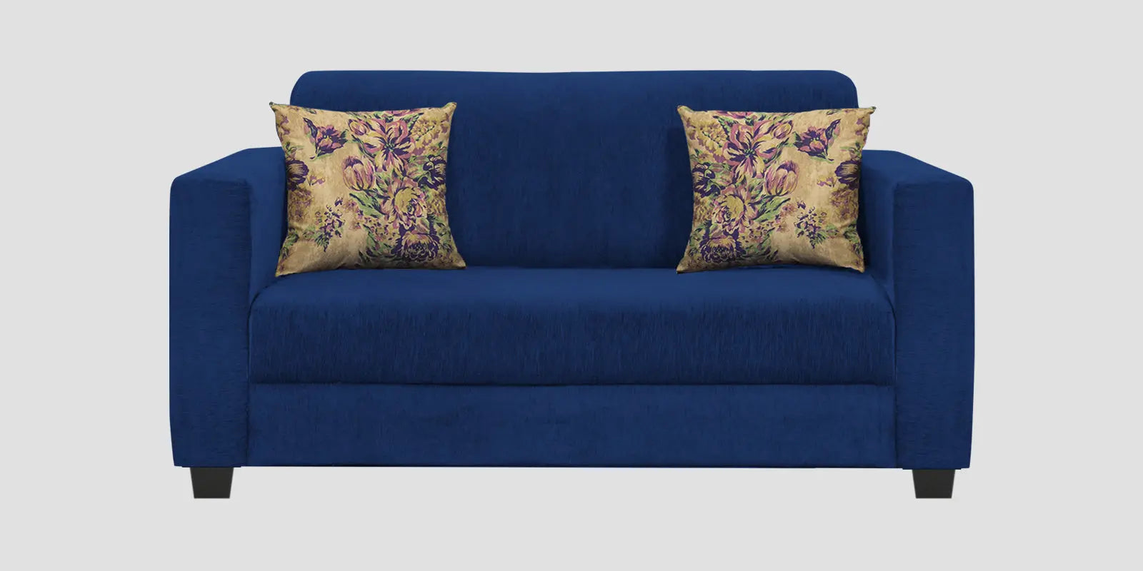 Lipu Fabric 2 Seater Sofa In Royal Blue Colour Febonic Living