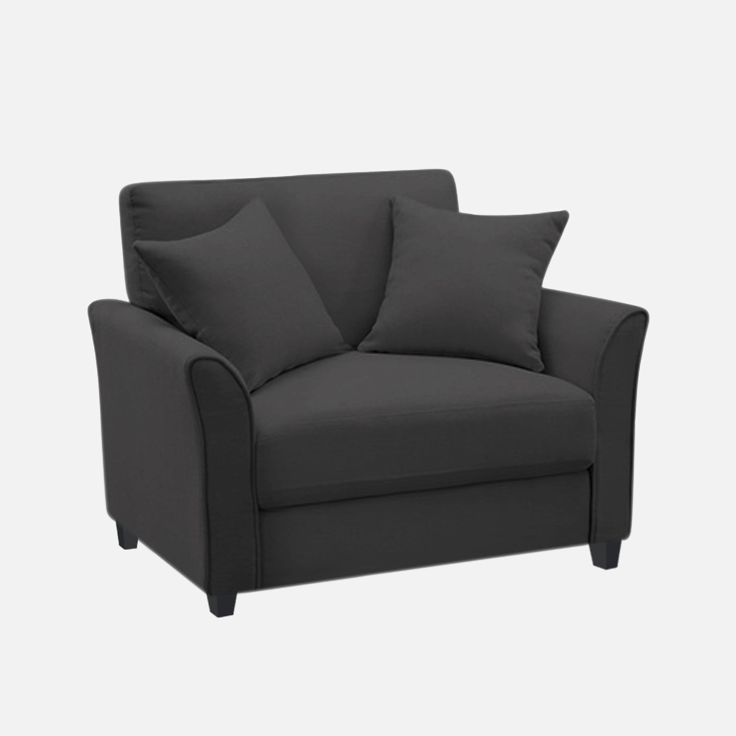 Daroo Velvet 1 Seater Sofa In Davy Grey Colour - Febonic Living