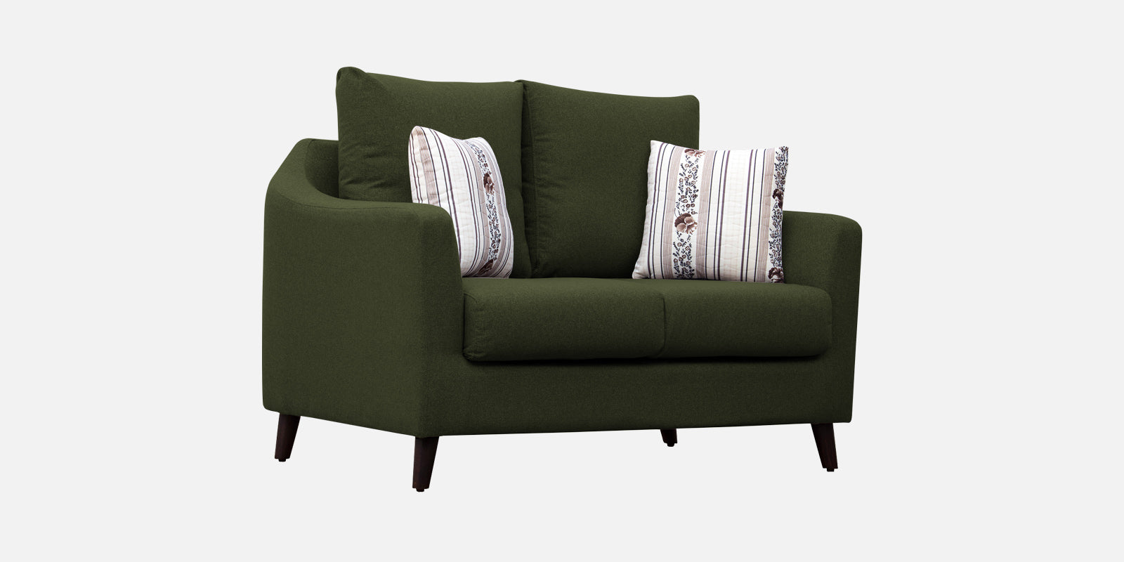 Kevin Fabric 2 Seater Sofa In Olive Green Colour