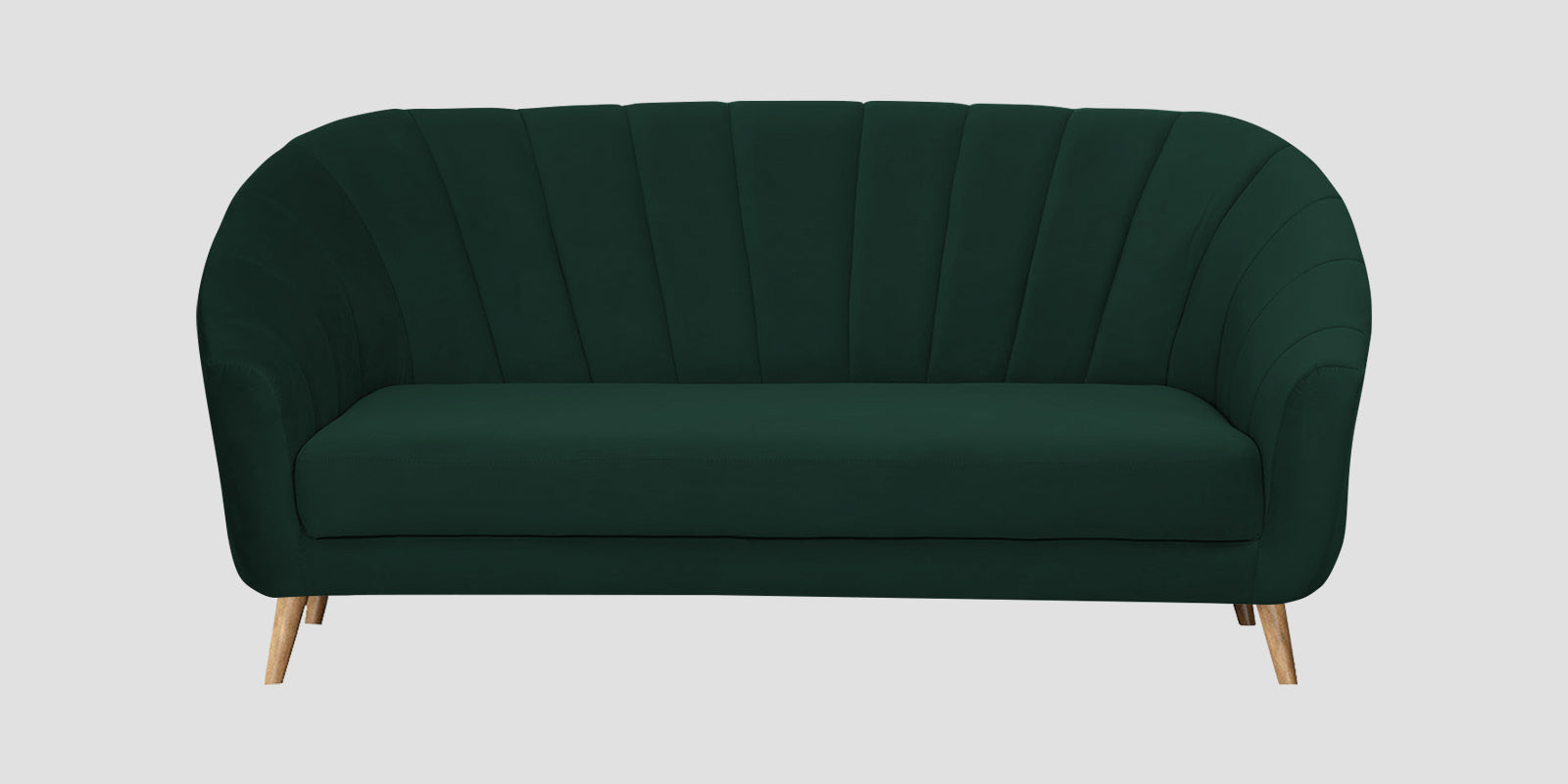 Kaylee Velvet 3 Seater Sofa In Forest Green Colour - Febonic Living