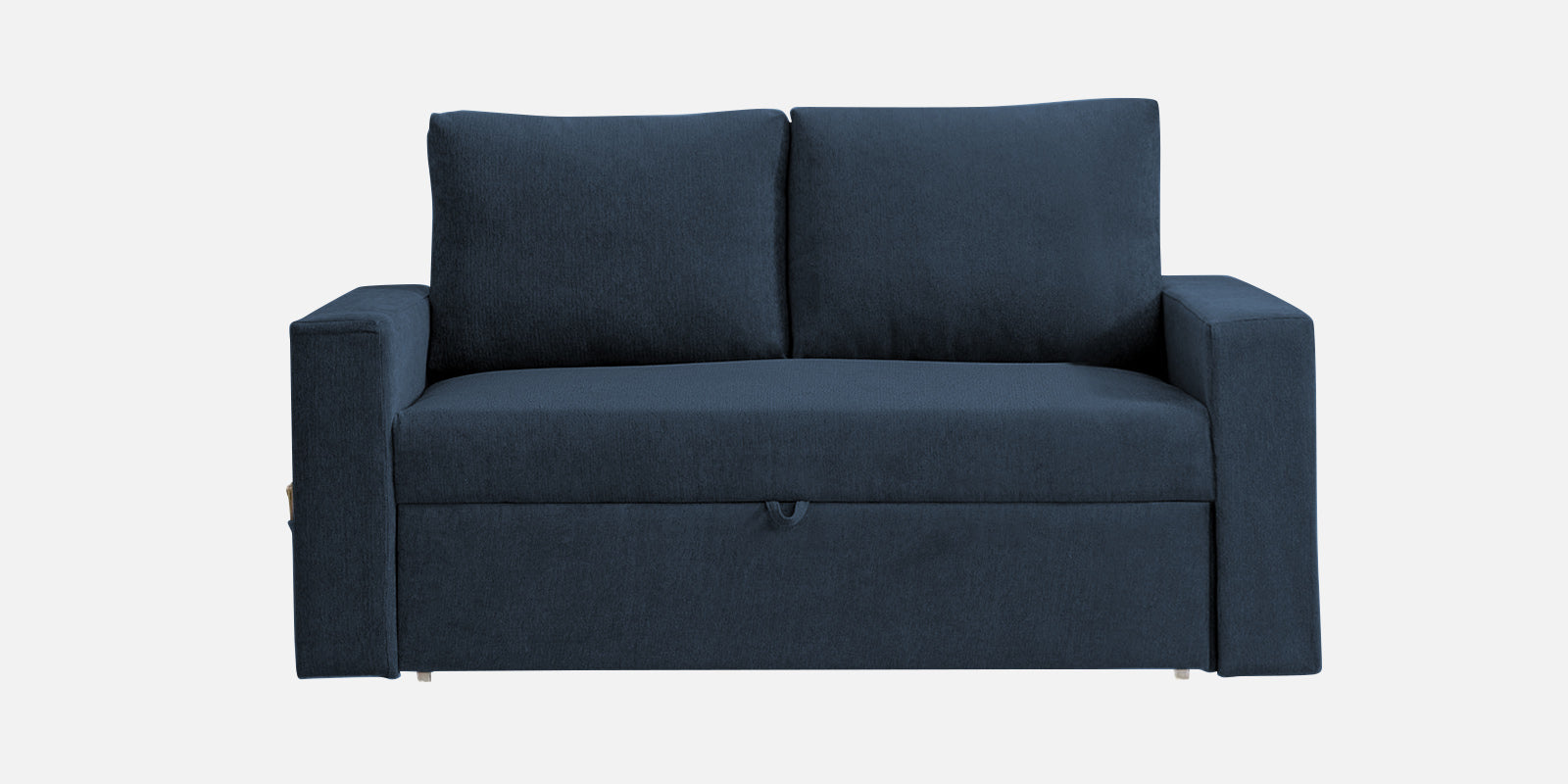 Kara Fabric 2 Seater Pull Out Sofa Cum Bed In Denim Blue Colour - Febonic Living