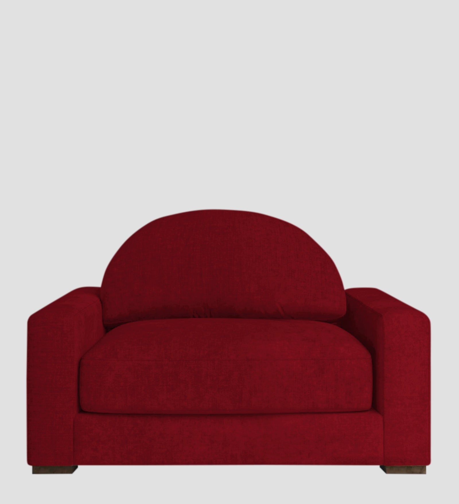 Dara Fabric 1 Seater Sofa In Ruby Red Colour - Febonic Living