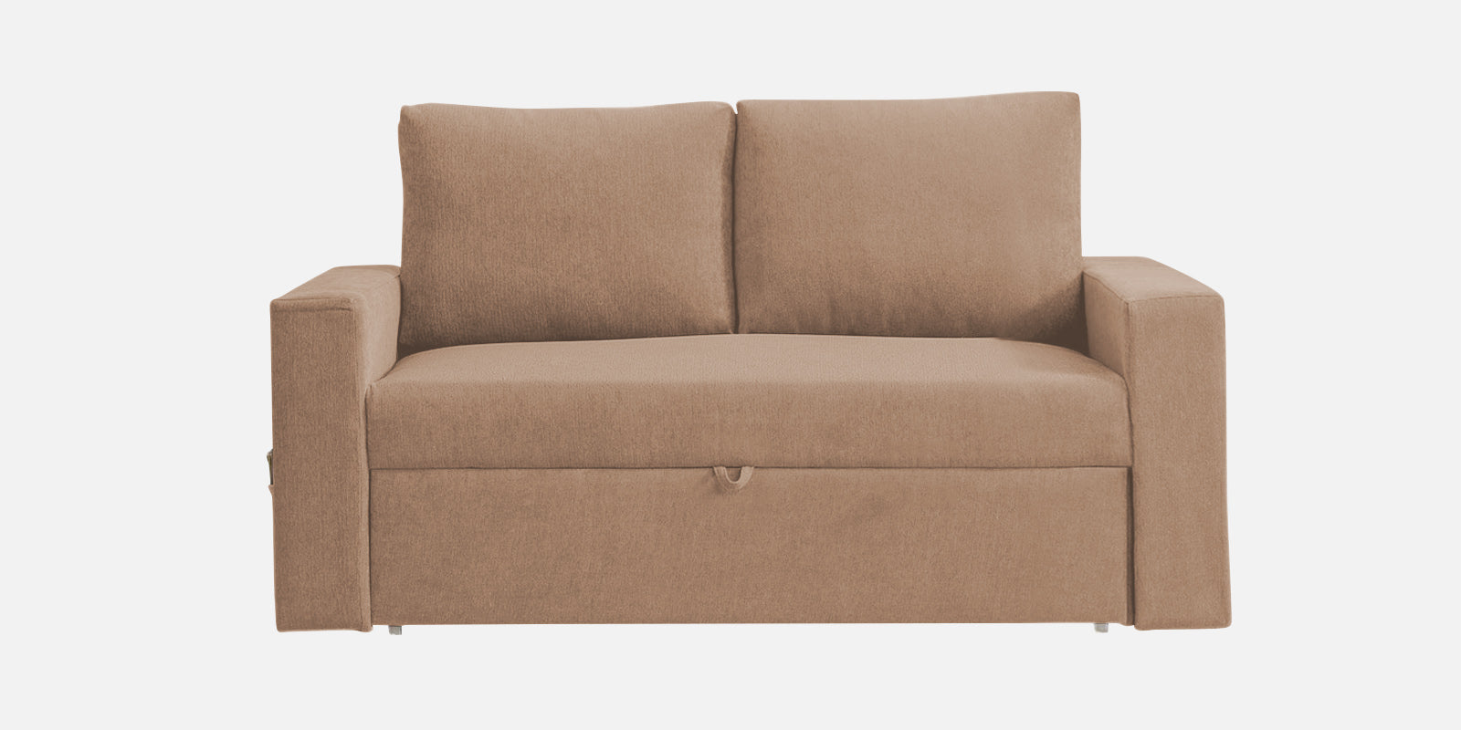 Kara Fabric 2 Seater Pull Out Sofa Cum Bed In Cosmic Beige Colour - Febonic Living