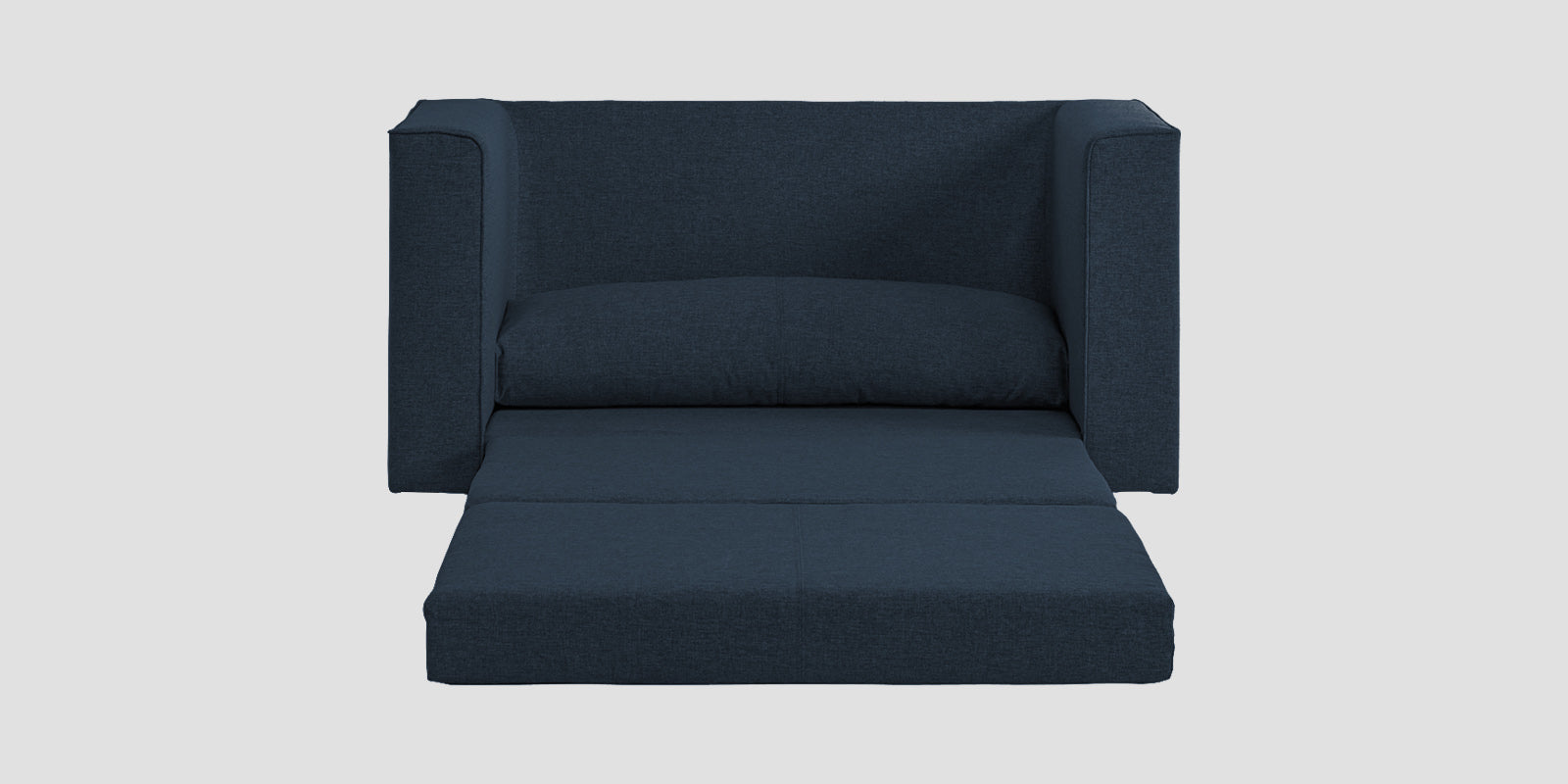 Kenia Fabric 2 Seater Foldable Sofa Cum Bed In Denim Blue Colour - Febonic Living