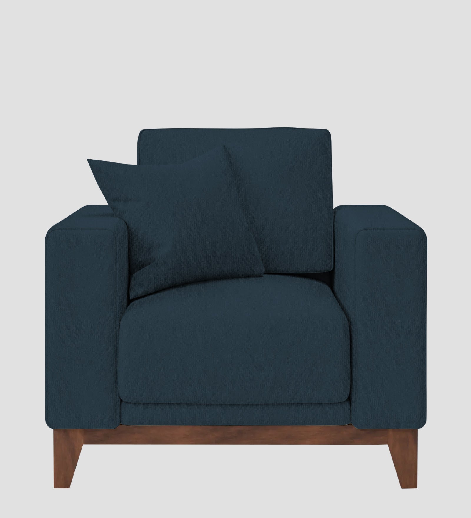 Luca Fabric 1 Seater Sofa In Cool Blue Colour - Febonic Living