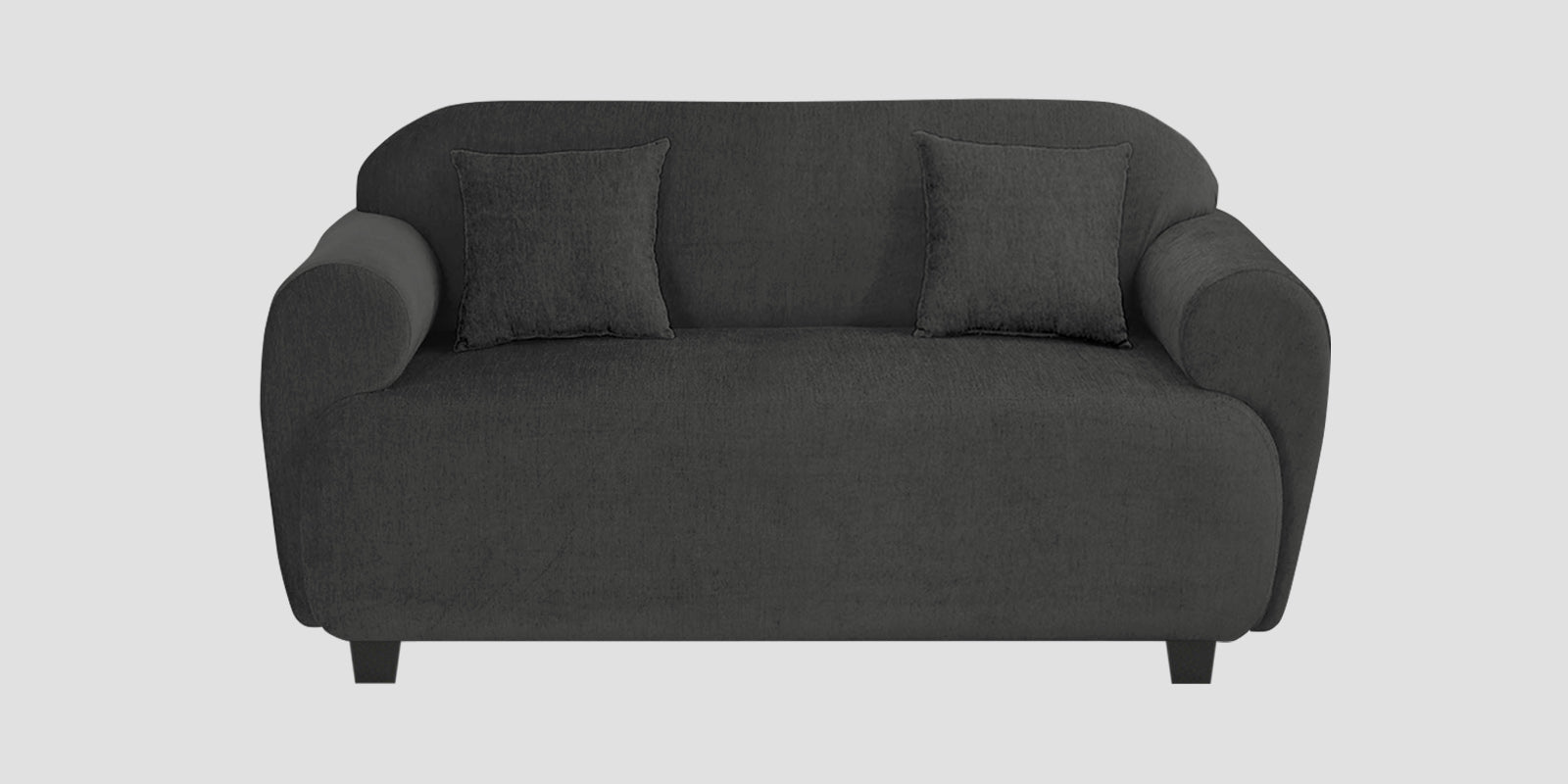 Apollo Fabric 2 Seater Sofa In Charcoal Grey Colour - Febonic Living