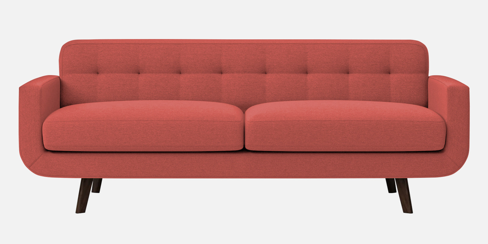 Marsela Fabric 3 Seater Sofa In Salmon Pink Colour - Febonic Living