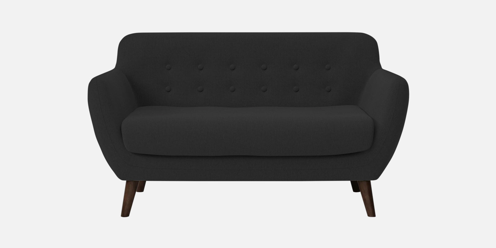 Goofy Fabric 2 Seater Sofa In Bitter Black Colour - Febonic Living