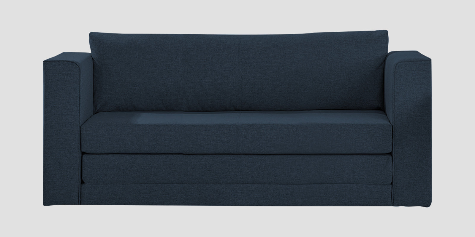 Kenia Fabric 3 Seater Foldable Sofa Cum Bed In Denim Blue Colour - Febonic Living