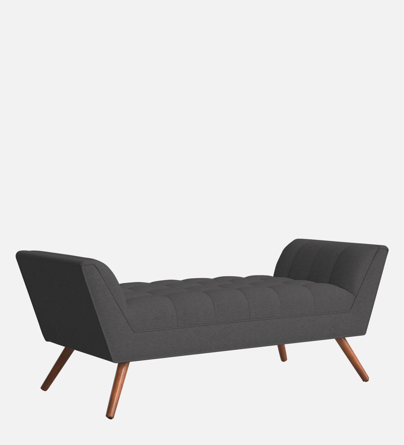 Cartes Velvet Bench In Davy Grey Colour - Febonic Living