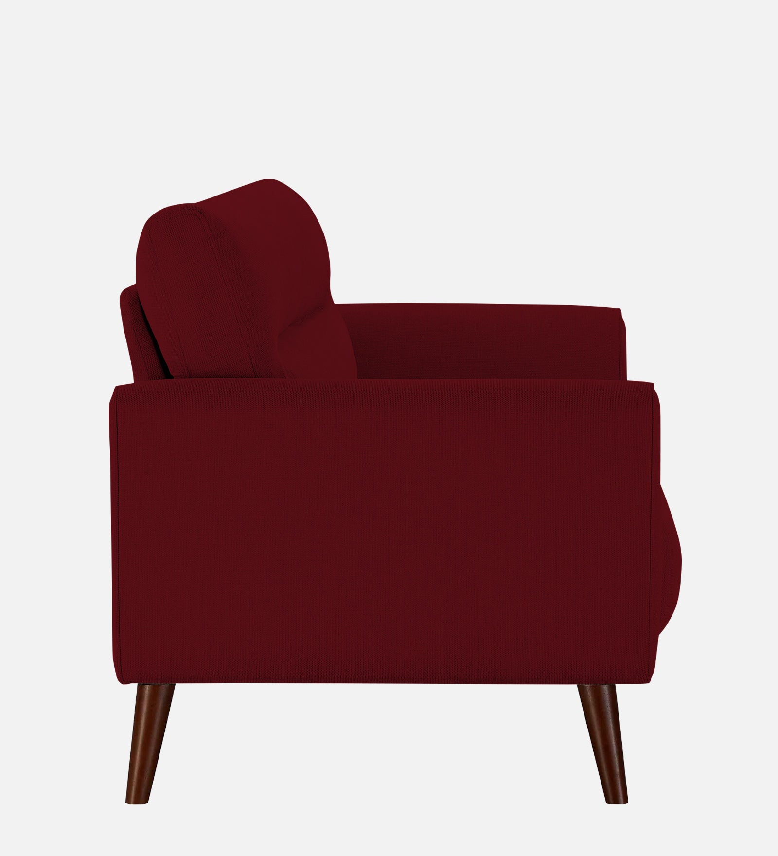 Castro Fabric 1 Seater Sofa In Ruby Red Colour - Febonic Living