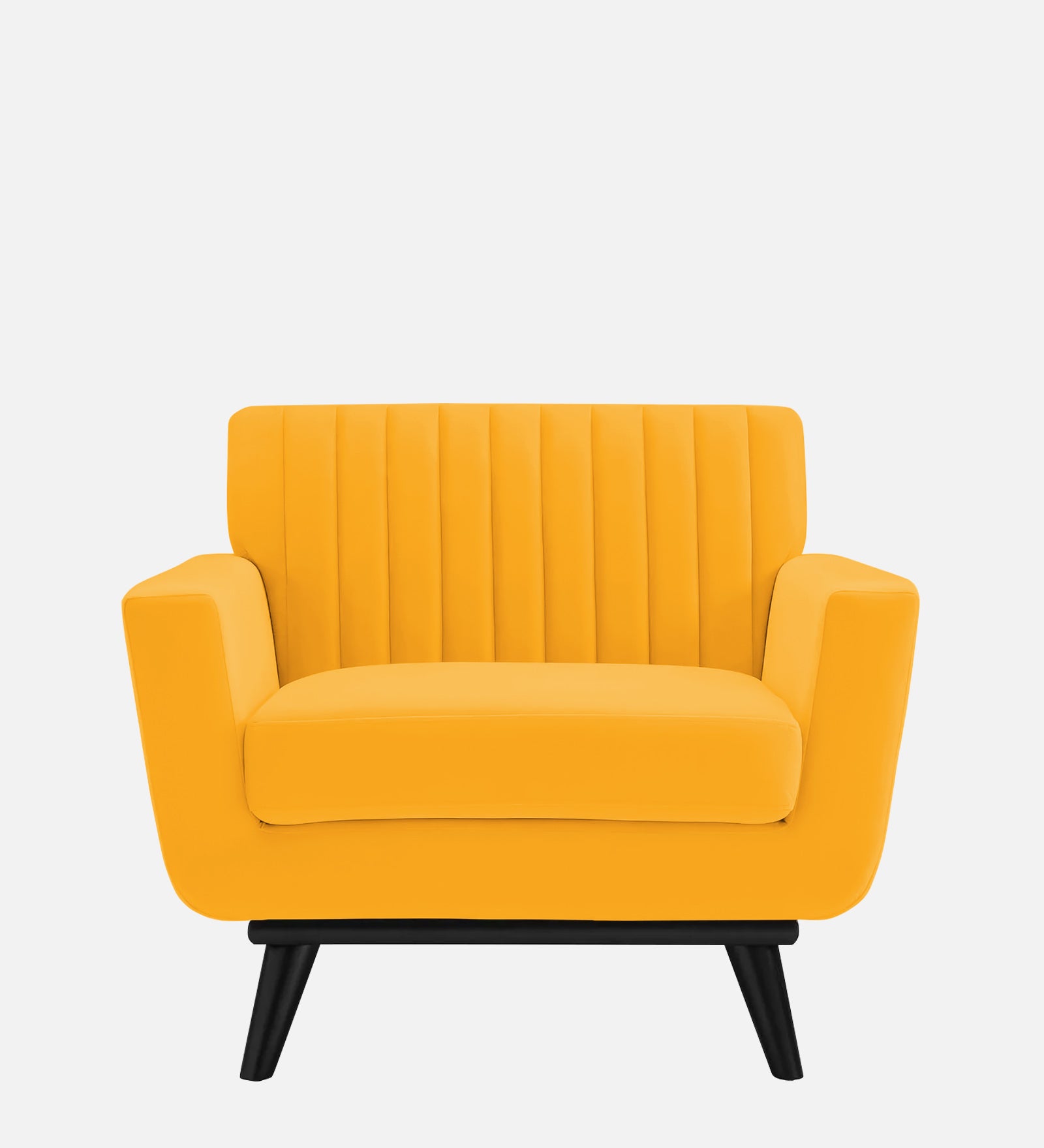 Tucker Velvet 1 Seater Sofa In Safforn Yellow Colour - Febonic Living