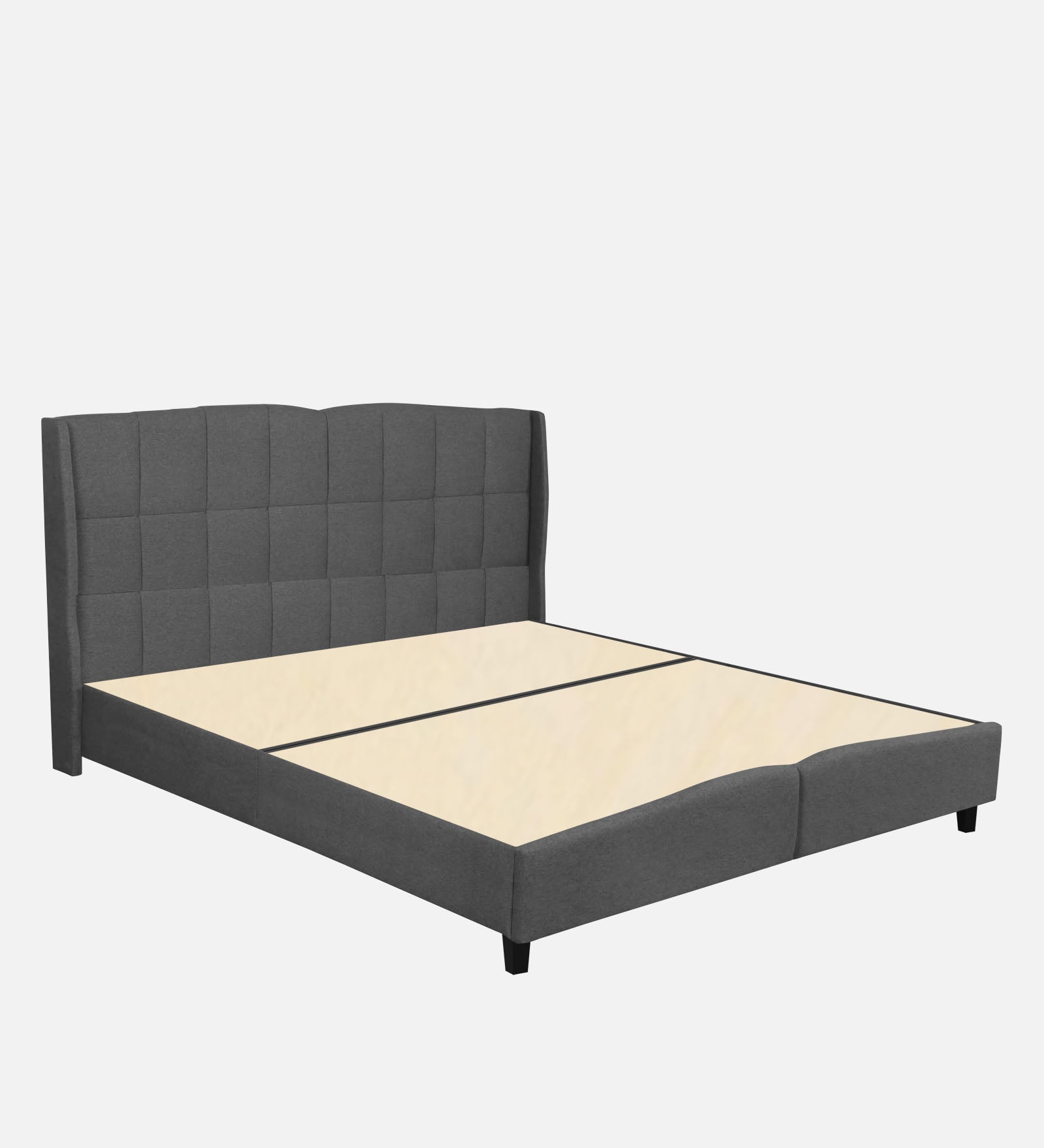 Jovi Velvet Upholstered King Size Bed In Davy Grey Colour - Febonic Living
