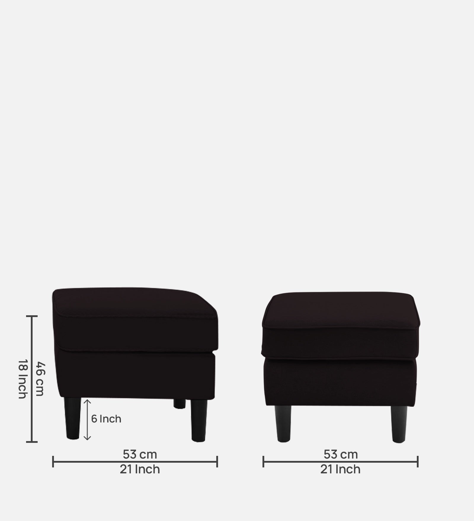 Sona Fabric Barrel Chair + Ottoman in Cara Brown Colour