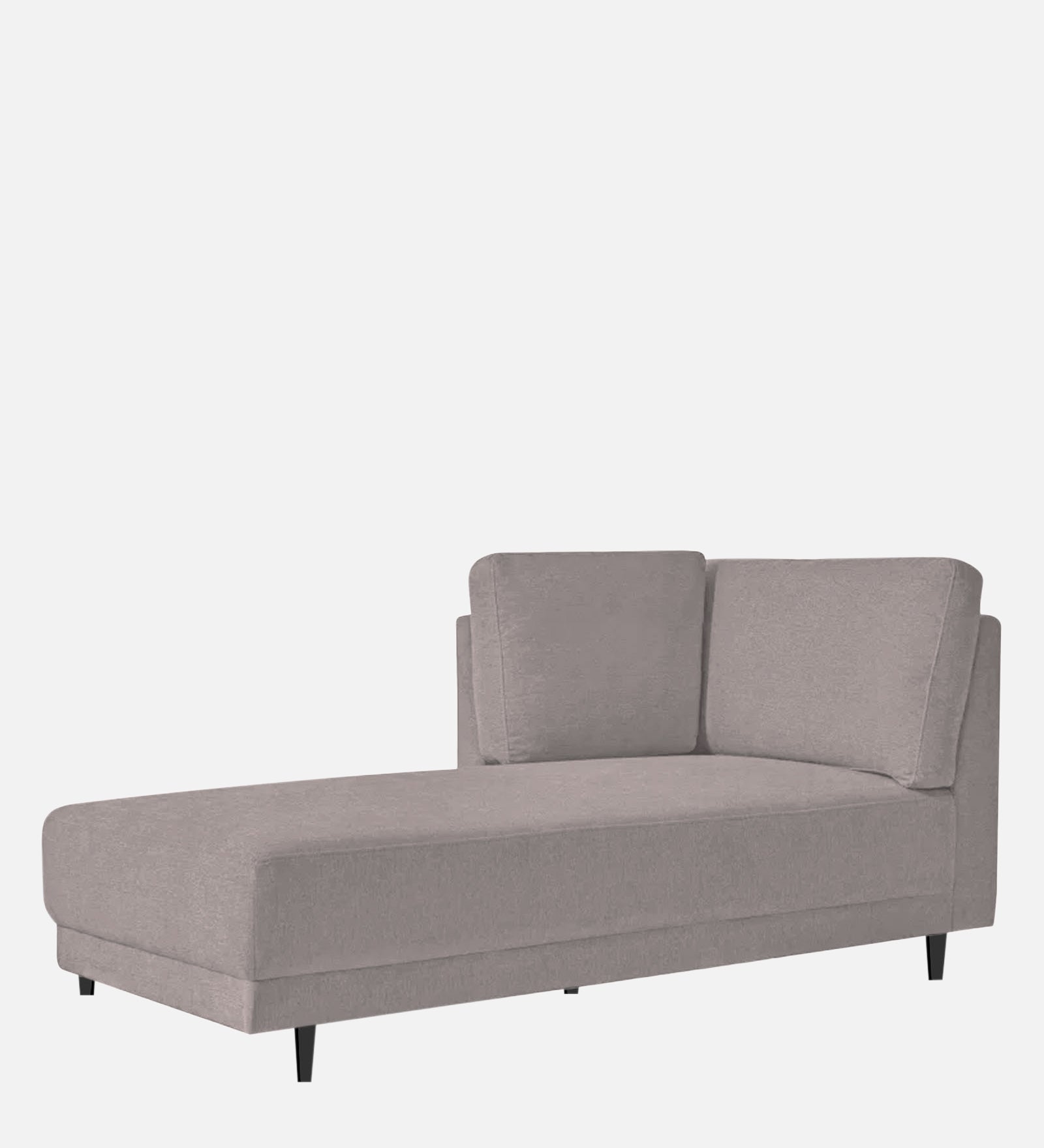 Jonze Velvet LHS Chaise Lounger In Pearl Grey Colour - Febonic Living