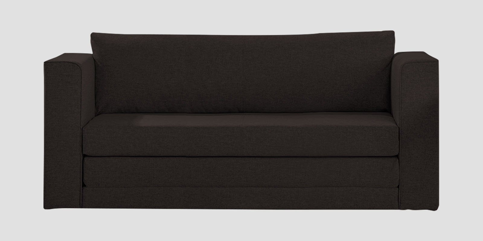 Kenia Fabric 3 Seater Foldable Sofa Cum Bed In Cara Brown Colour - Febonic Living