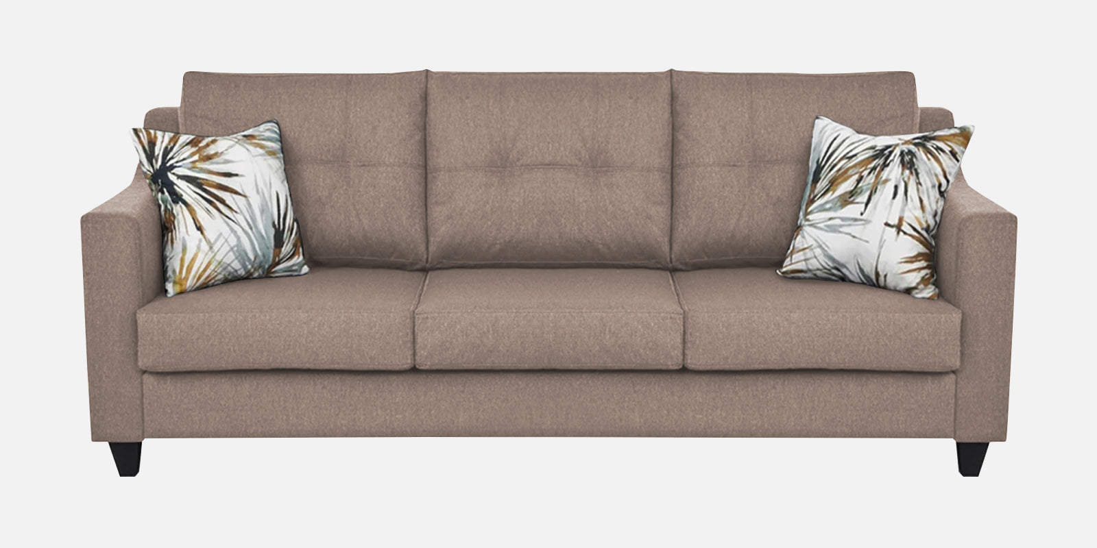 Welly Fabric 3 Seater Sofa In Khadi Beige Colour - Febonic Living