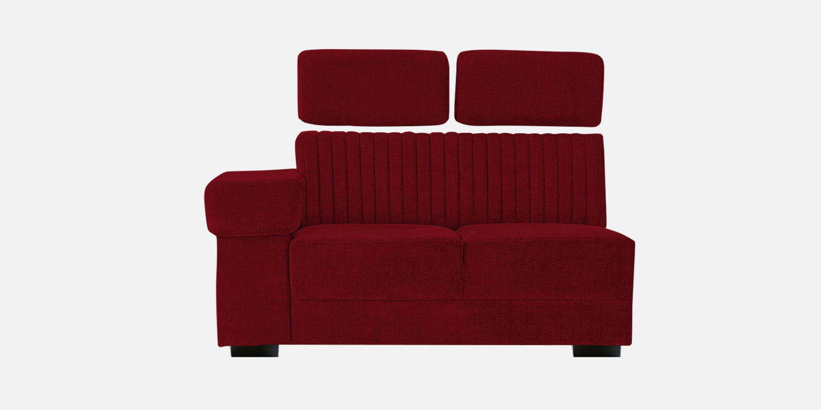 Draco Fabric 6 Seater Corner Sofa In Ruby Red Colour - Febonic Living