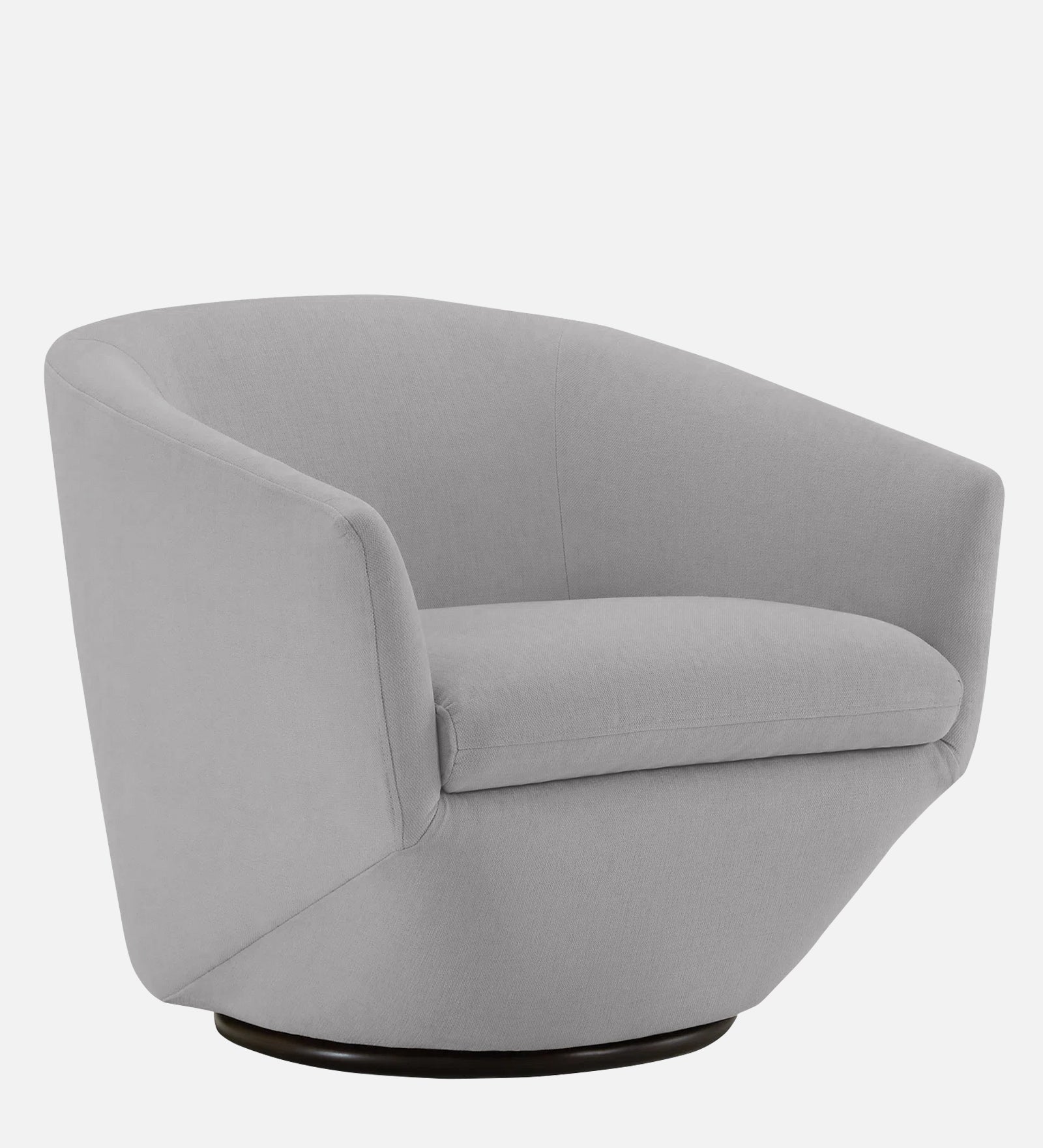 Haddie Velvet Swivel Chair In Light Grey Colour - Febonic Living