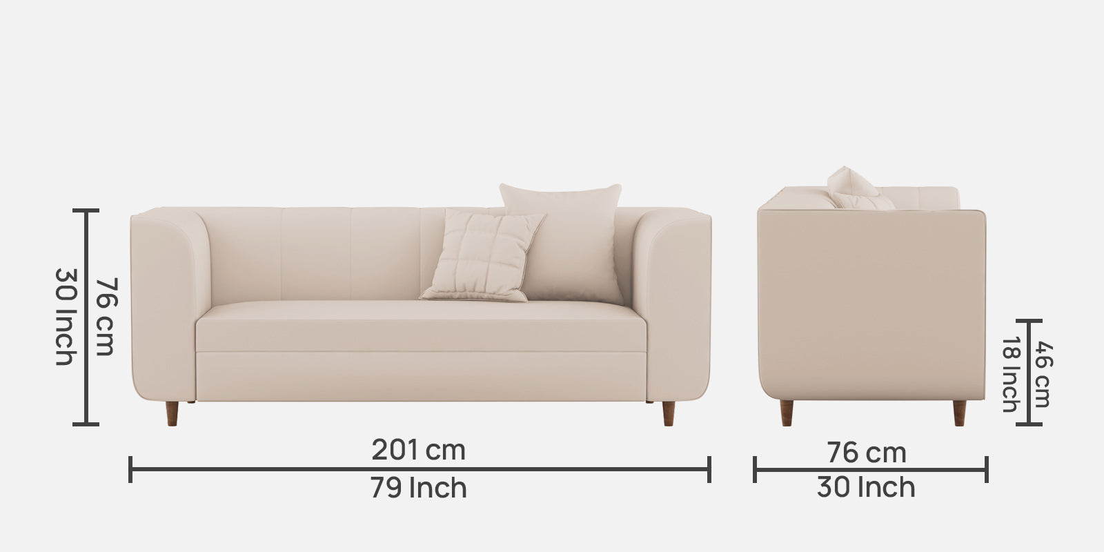 Sumo Velvet 3 Seater Sofa In Camel Beige Colour - Febonic Living