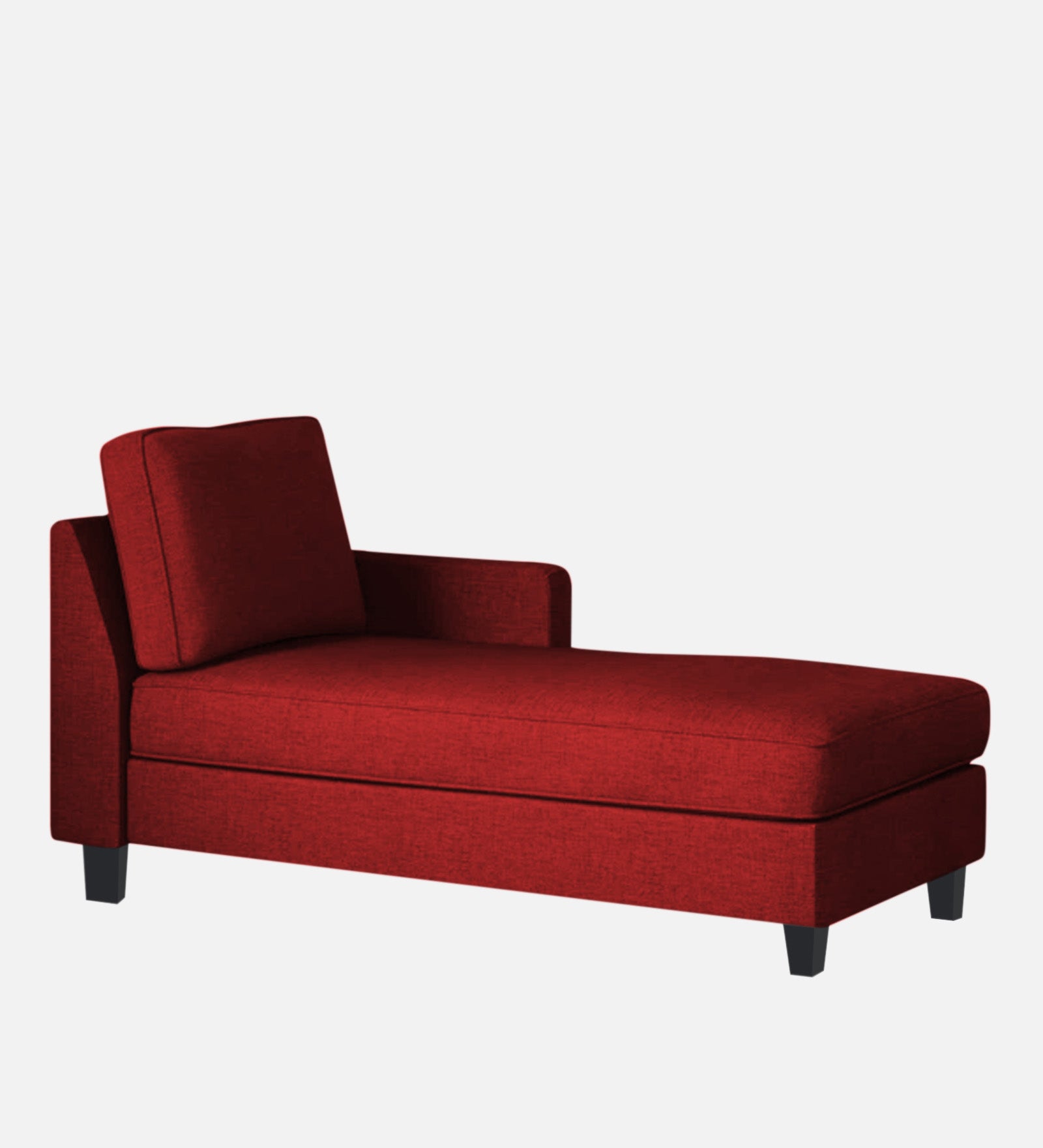 Harry Fabric RHS Chaise Lounger in Blood Maroon Colour