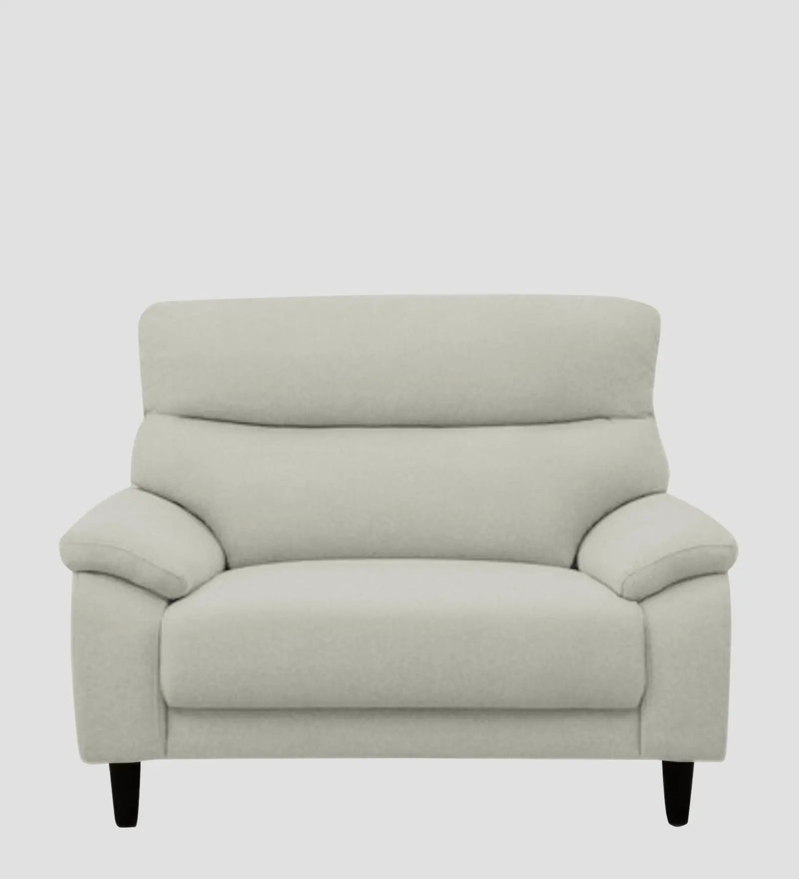 Zibby Fabric 1 Seater Sofa In Pearl White Colour Febonic Living