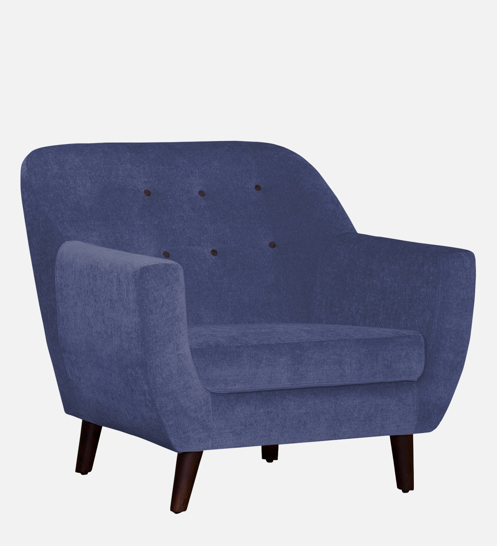 German Fabric 1 Seater Sofa in Slate Blue Colour