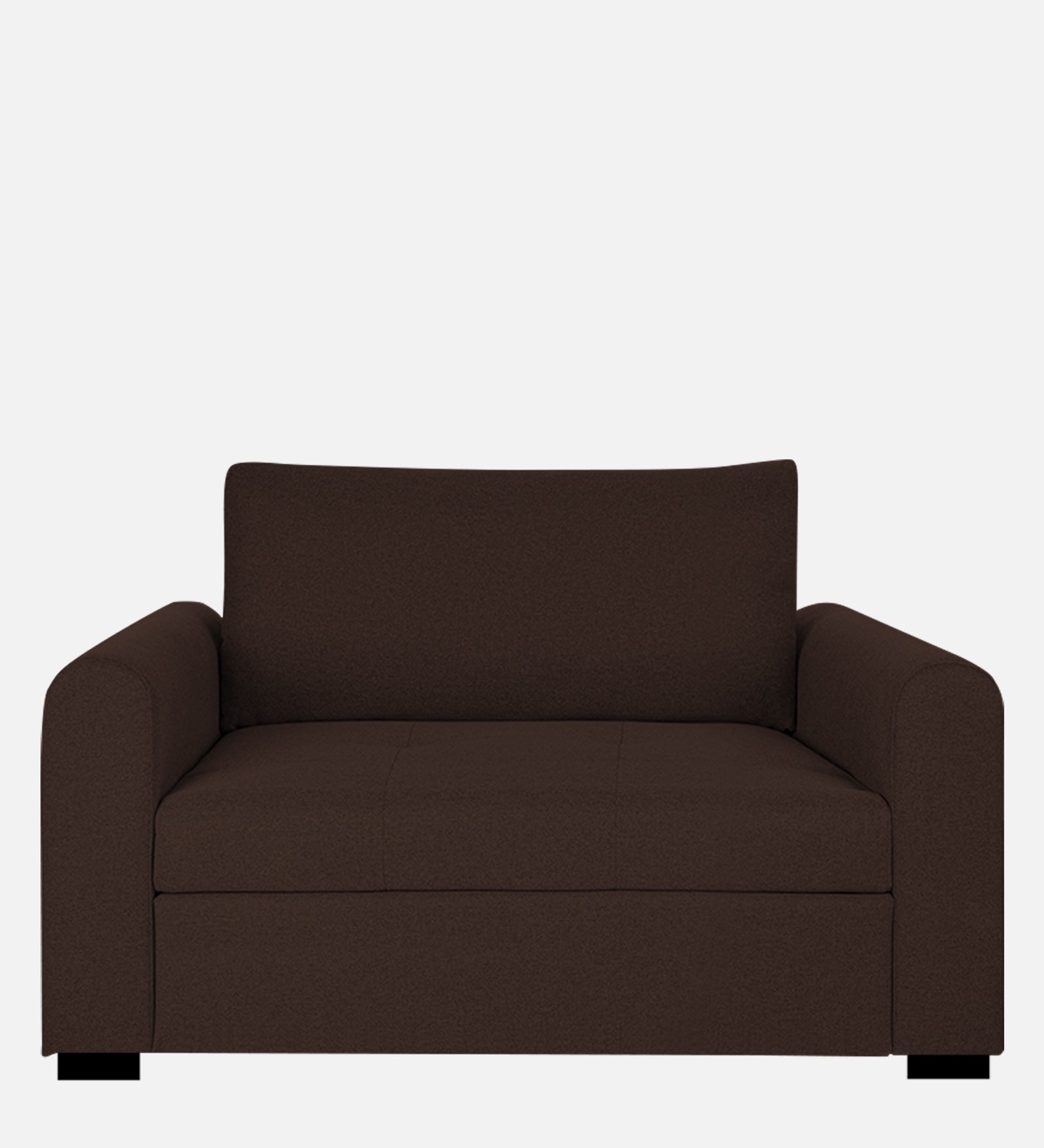 Sigma Fabric 1 Seater Sofa In Coffee Brown Colour - Febonic Living
