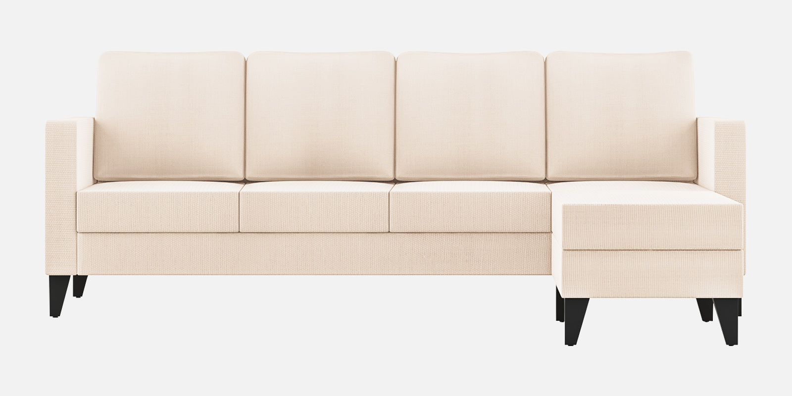 Nori Fabric LHS Sectional Sofa (3+Lounger) In Woom Beige Colour - Febonic Living