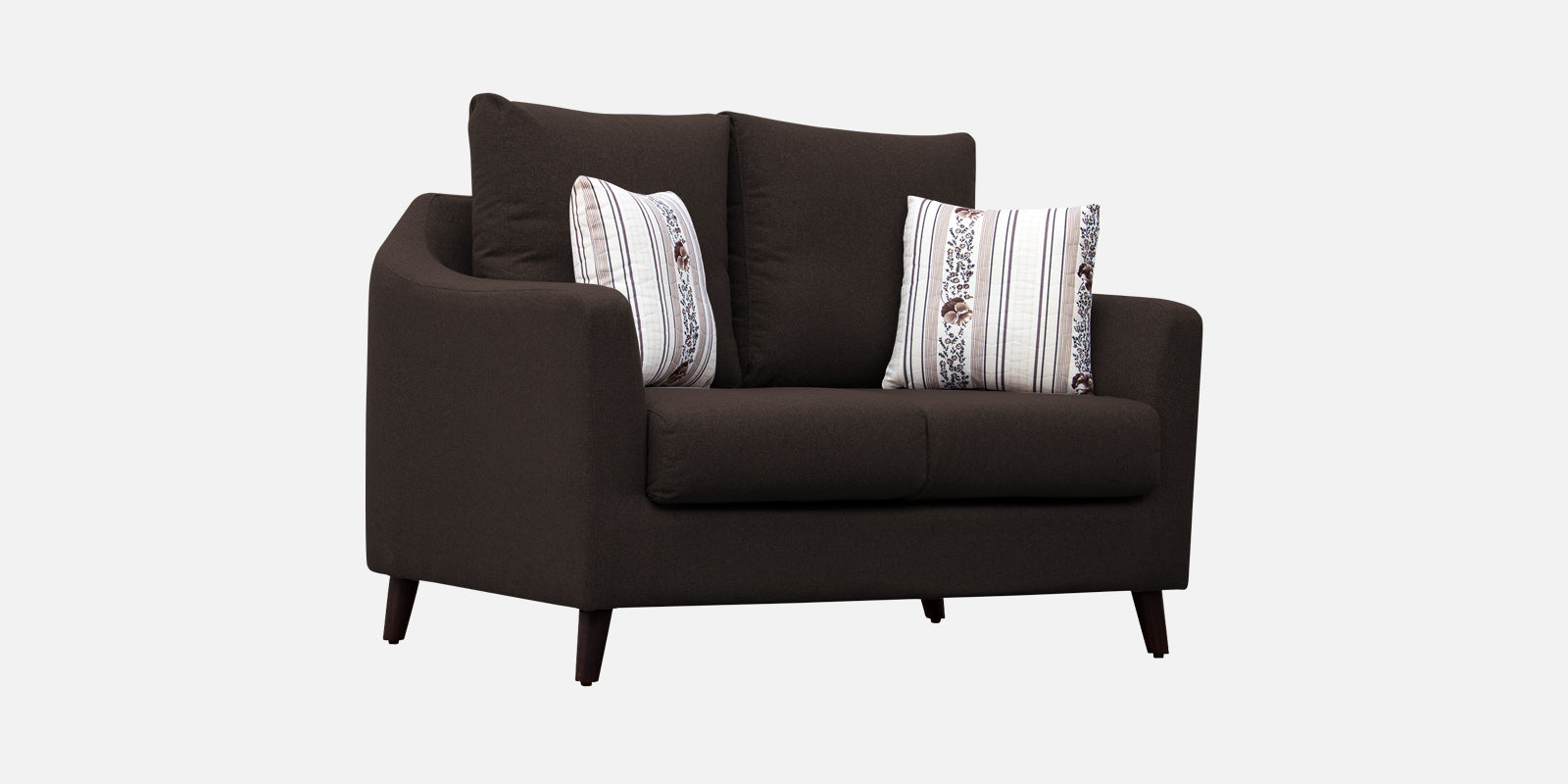 Kevin Fabric 2 Seater Sofa In Coffee Brown Colour - Febonic Living