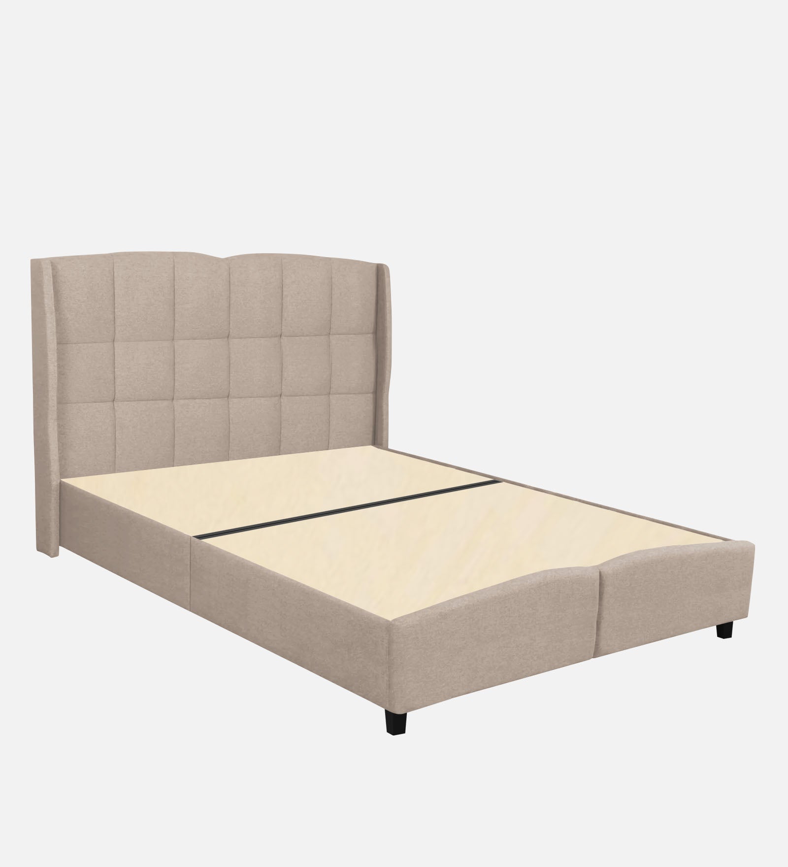 Jovi Velvet Single Size Bed In Camel Beige Colour - Febonic Living