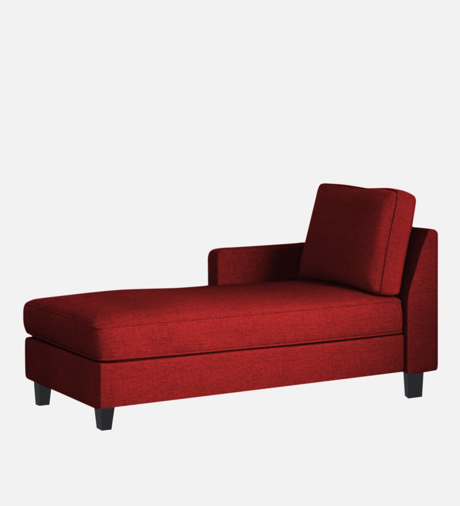 Harry Fabric LHS Chaise Lounger In Blood Maroon Colour - Febonic Living