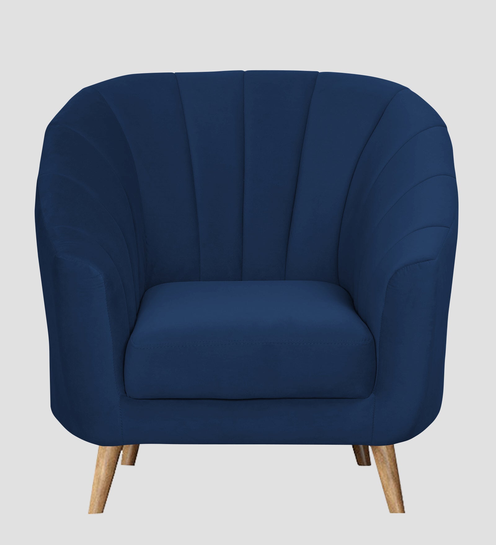 Kaylee Velvet 1 Seater Sofa In Imperial Blue Colour - Febonic Living