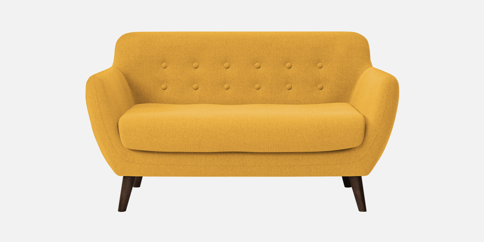 Goofy Fabric 2 Seater Sofa In Bold Yellow Colour - Febonic Living