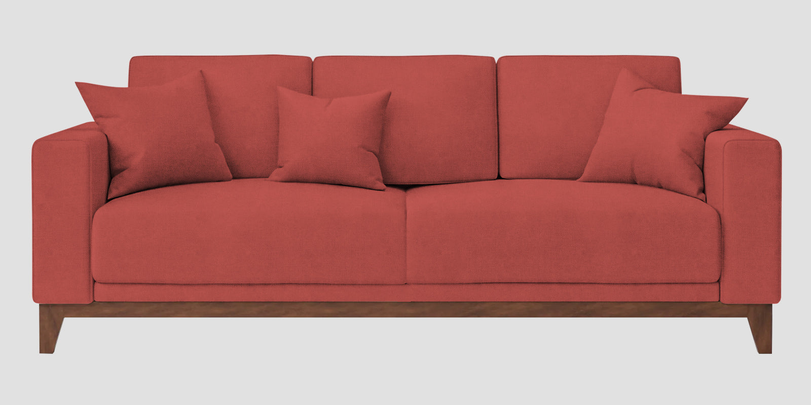 Luca Fabric 3 Seater Sofa In Salmon Pink Colour - Febonic Living