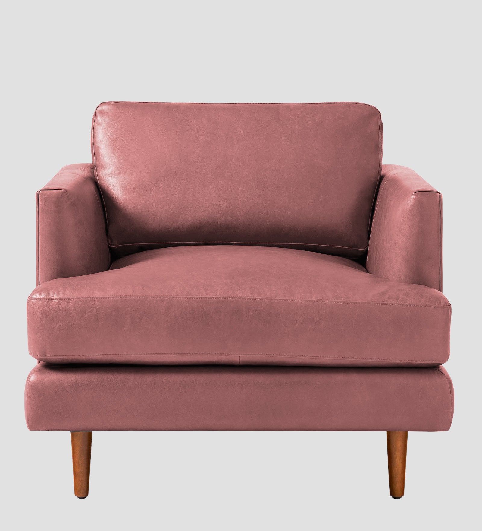 Sterio Leatherette 1 Seater Sofa In Light Pink Colour - Febonic Living