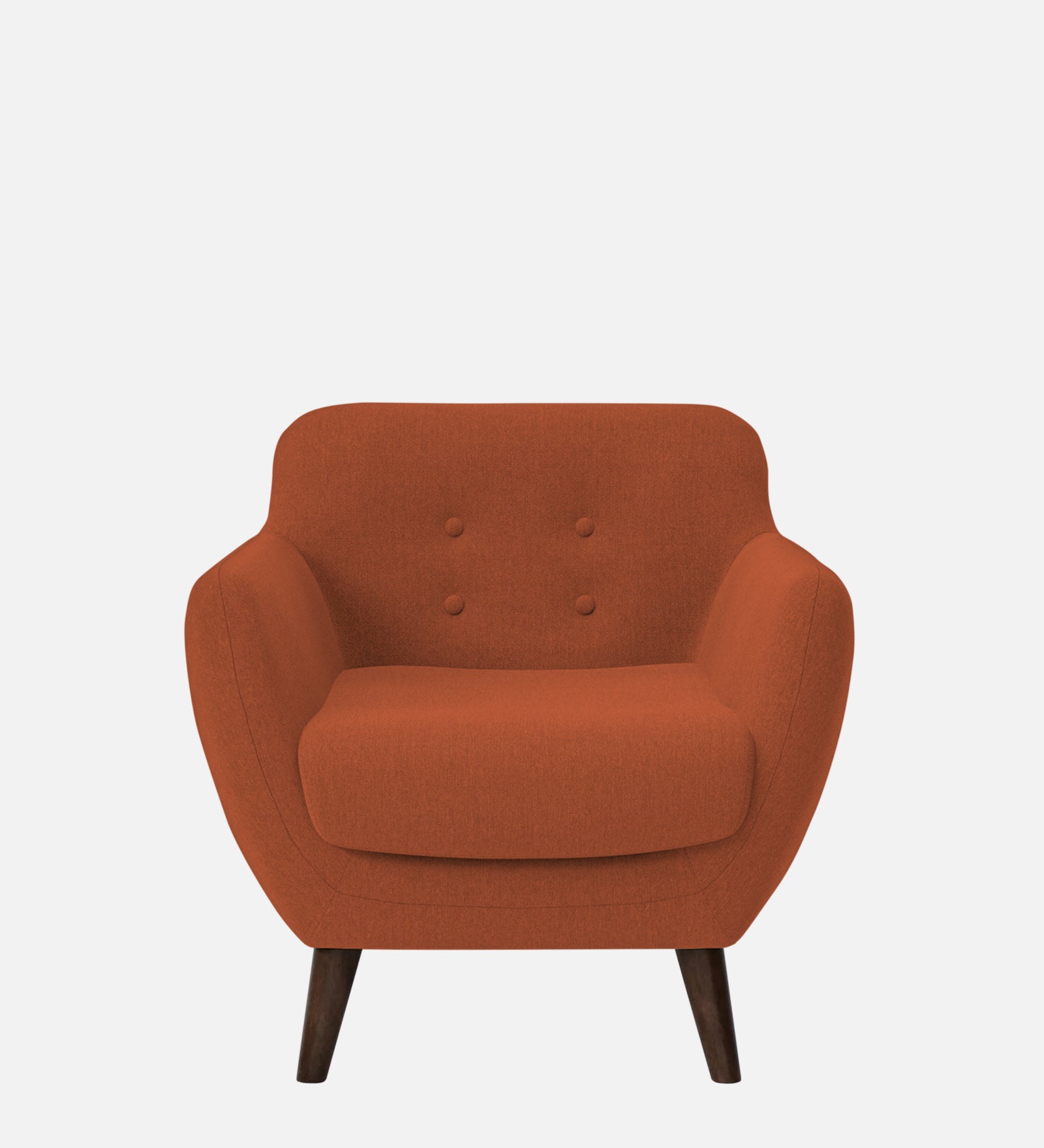 Goofy Fabric 1 Seater Sofa In Royal Orange Colour - Febonic Living