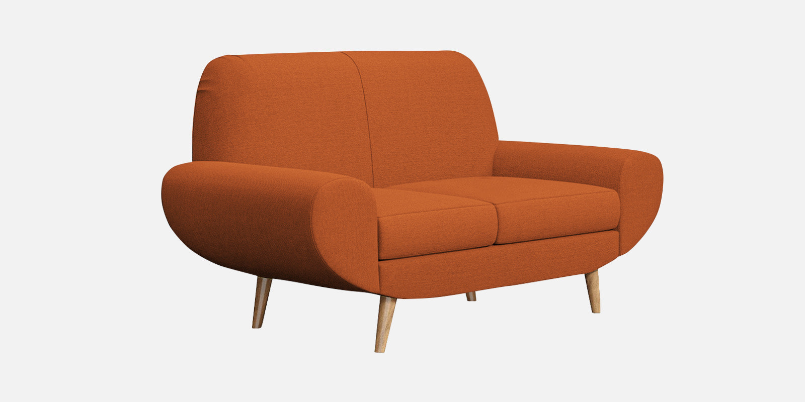 Jessy Fabric 2 Seater Sofa In Vivid Orange Colour - Febonic Living