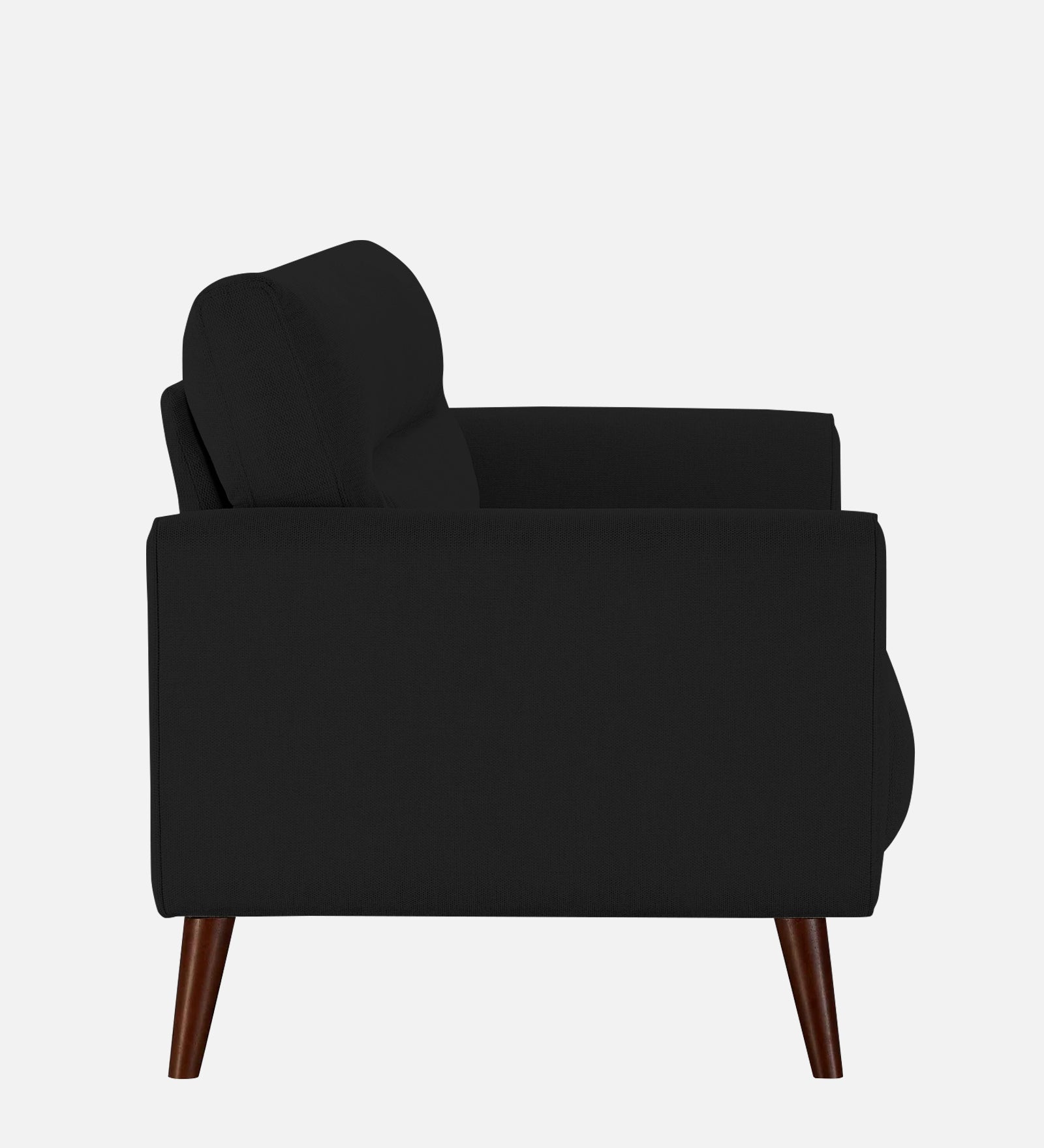 Castro Fabric 1 Seater Sofa In Zed Black Colour - Febonic Living