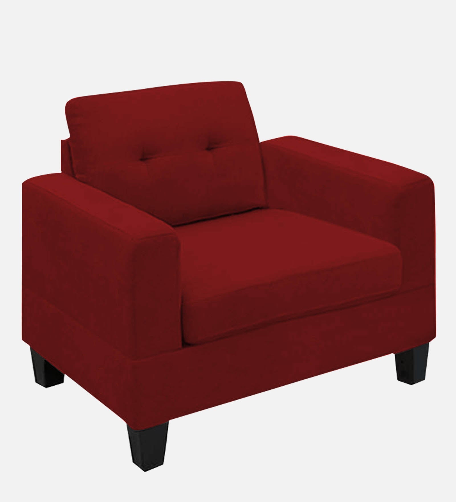 Thomas Fabric 1 Seater Sofa In Blood Maroon Colour - Febonic Living
