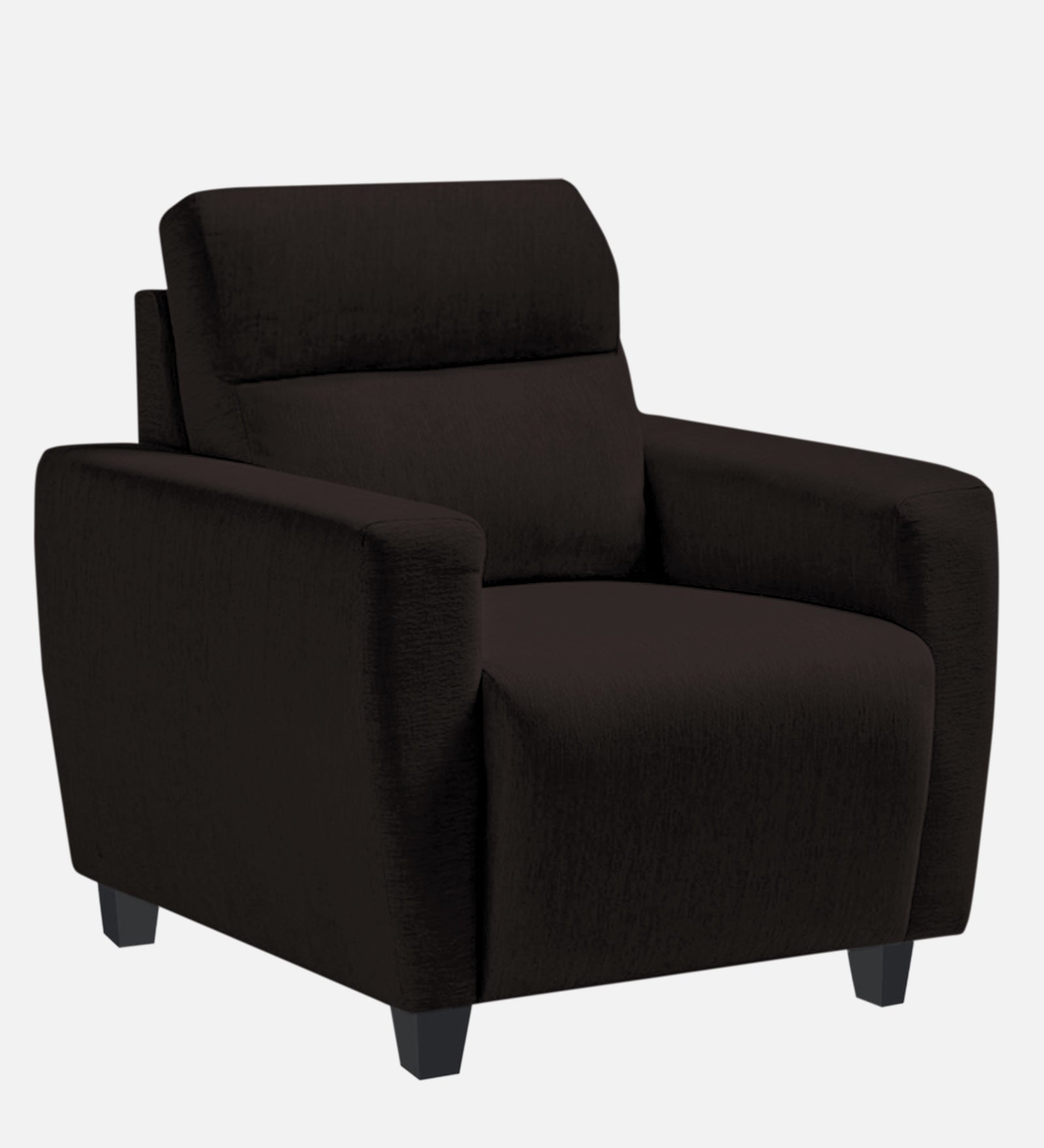 Bakadi Fabric 1 Seater Sofa In cara brown Colour - Febonic Living