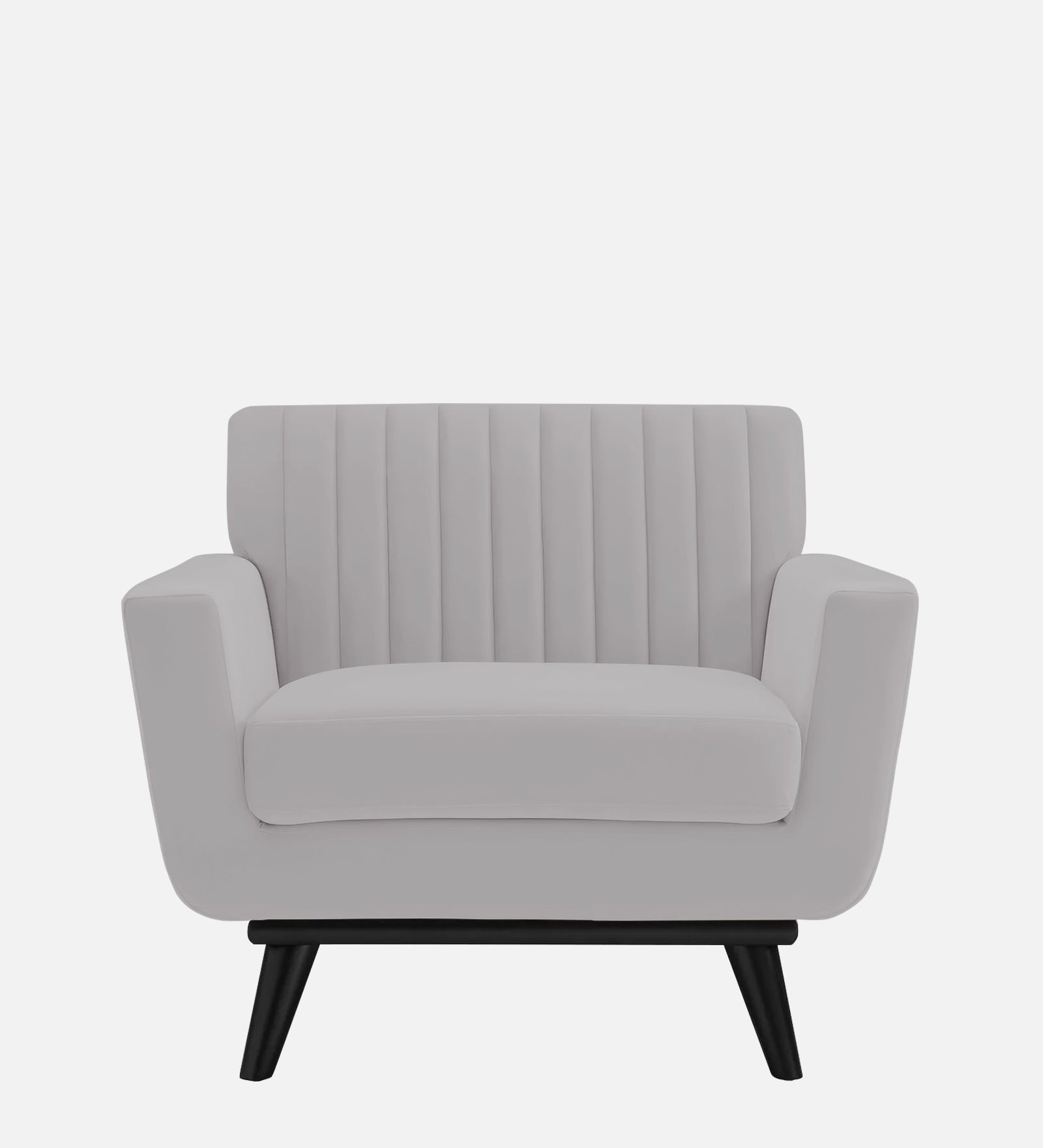 Tucker Velvet 1 Seater Sofa In Concrete Grey Colour - Febonic Living