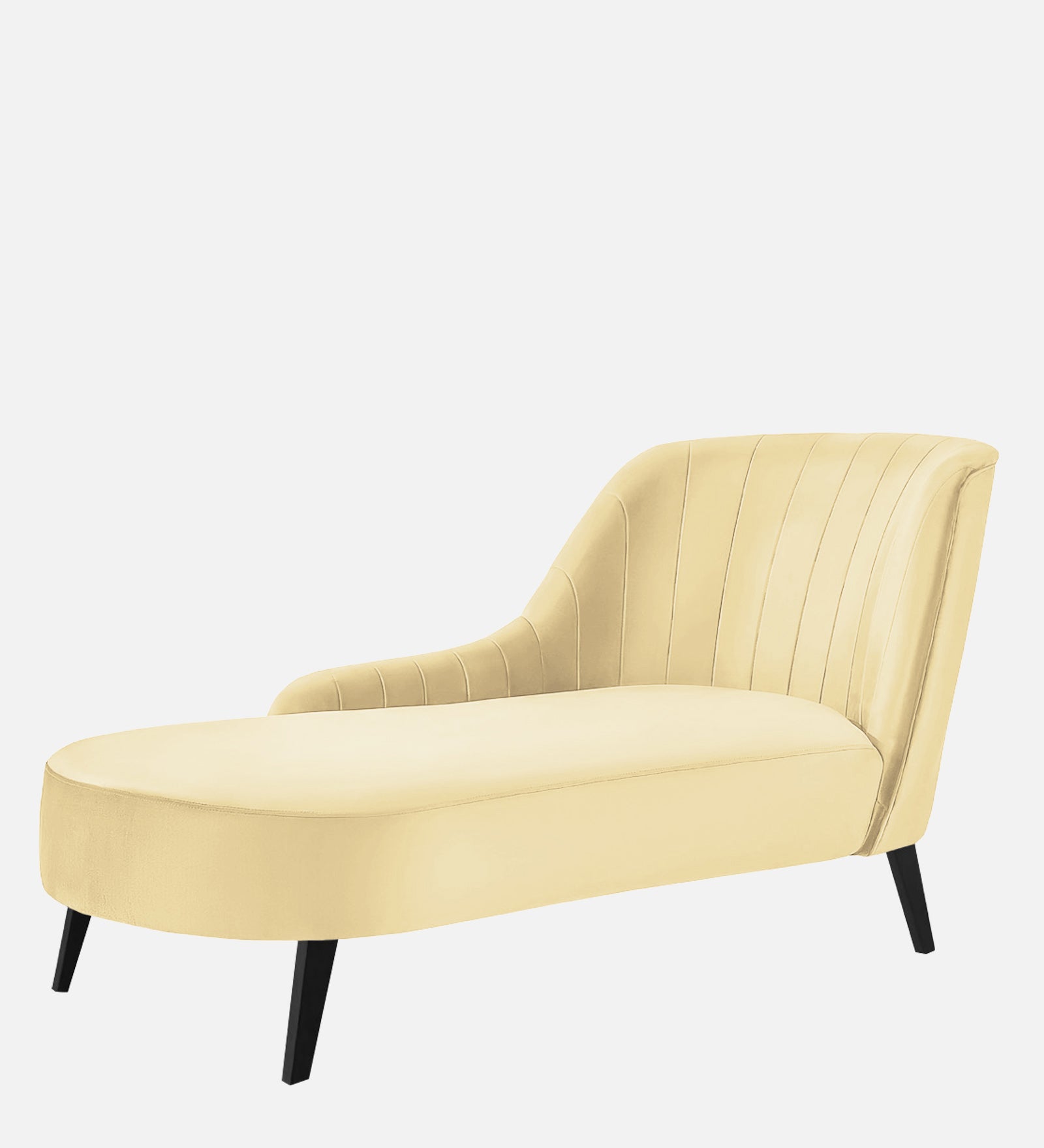 Flora Velvet LHS Chaise Lounger In Sandy Beige Colour - Febonic Living
