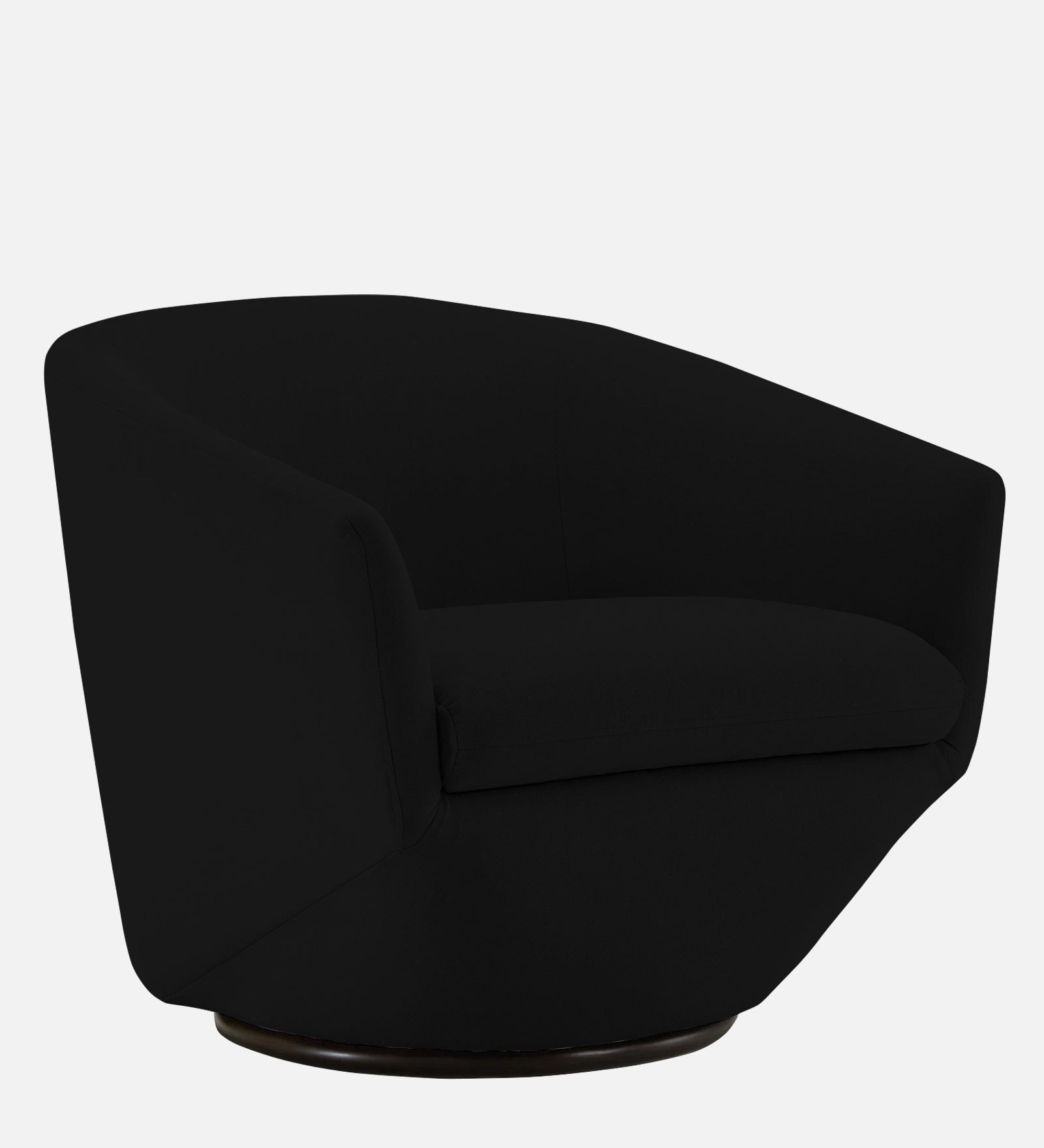 Haddie Velvet Swivel Chair In Adam Black Colour - Febonic Living