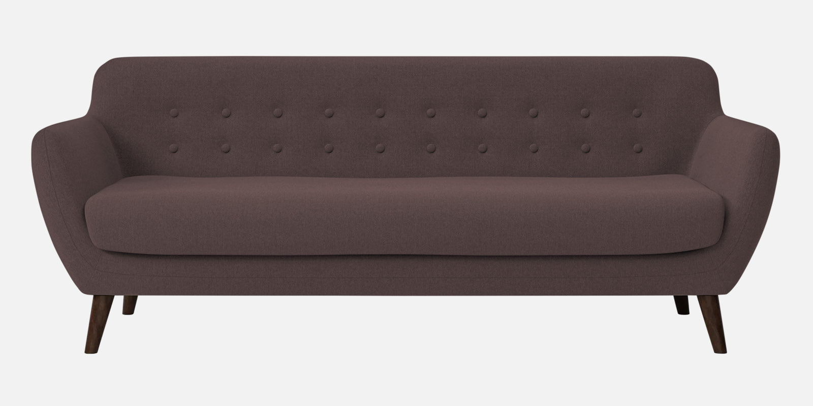 Goofy Fabric 3 Seater Sofa In Night Brown Colour - Febonic Living