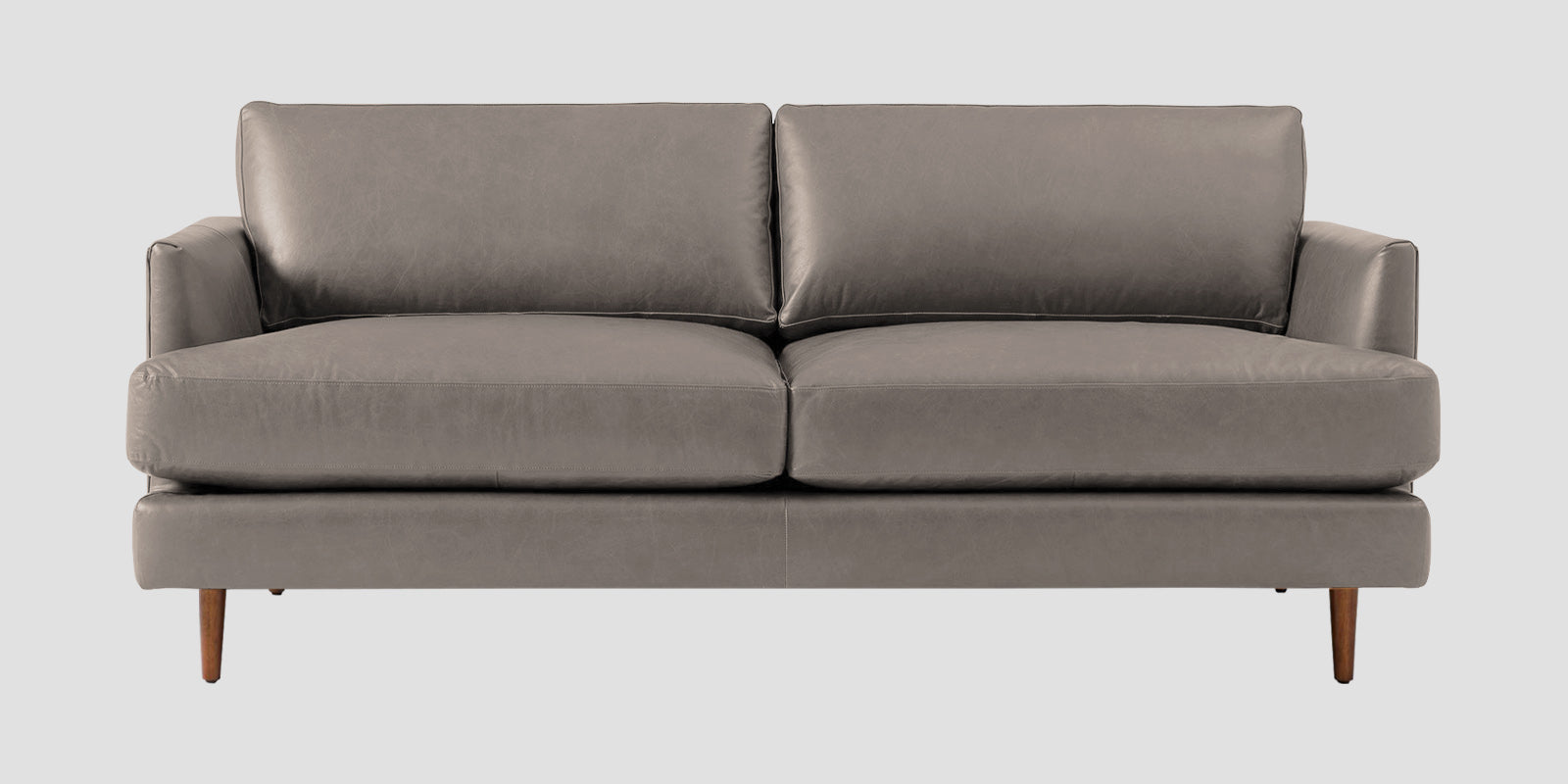 Sterio Leatherette 2 Seater Sofa In Steel Grey Colour - Febonic Living