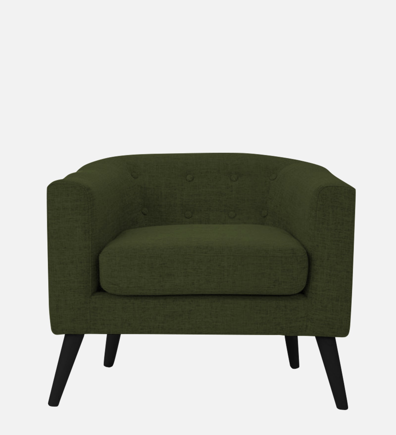Casper Fabric 1 Seater Sofa In Olive Green Colour - Febonic Living