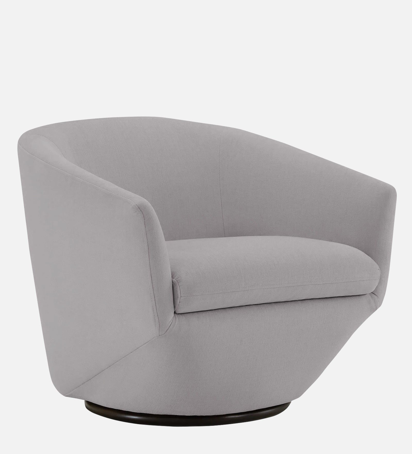 Haddie Velvet Swivel Chair In Concrete Grey Colour - Febonic Living